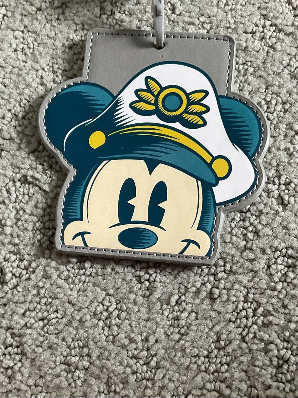 Disney Mickey Captain Luggage Tag - Teal, White, Yellow